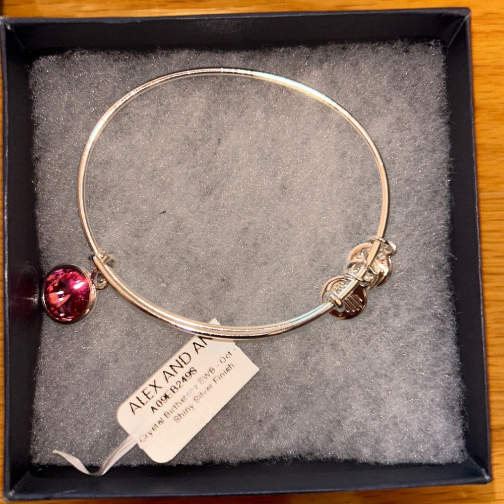 OCTOBER BIRTHSTONE SILVER BRACELET